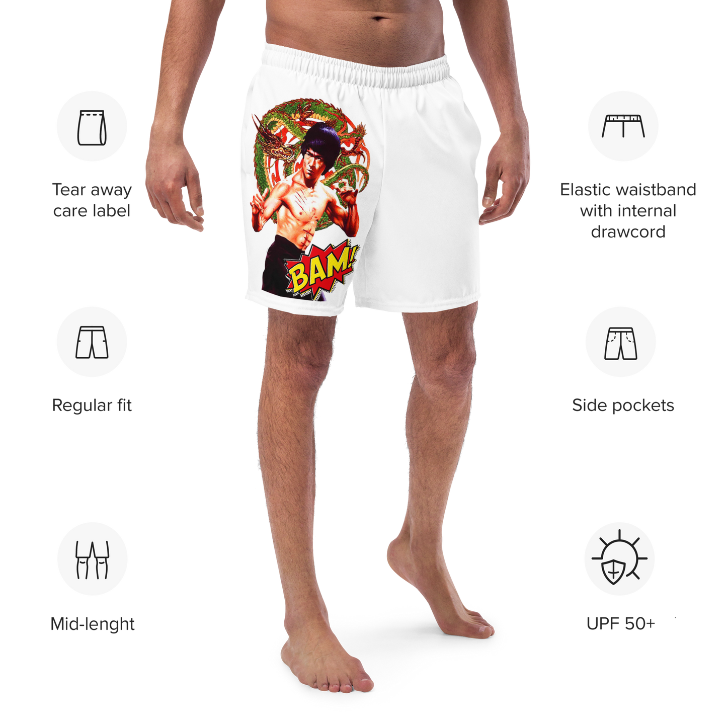 Herren-Badehosen Bruce Lee