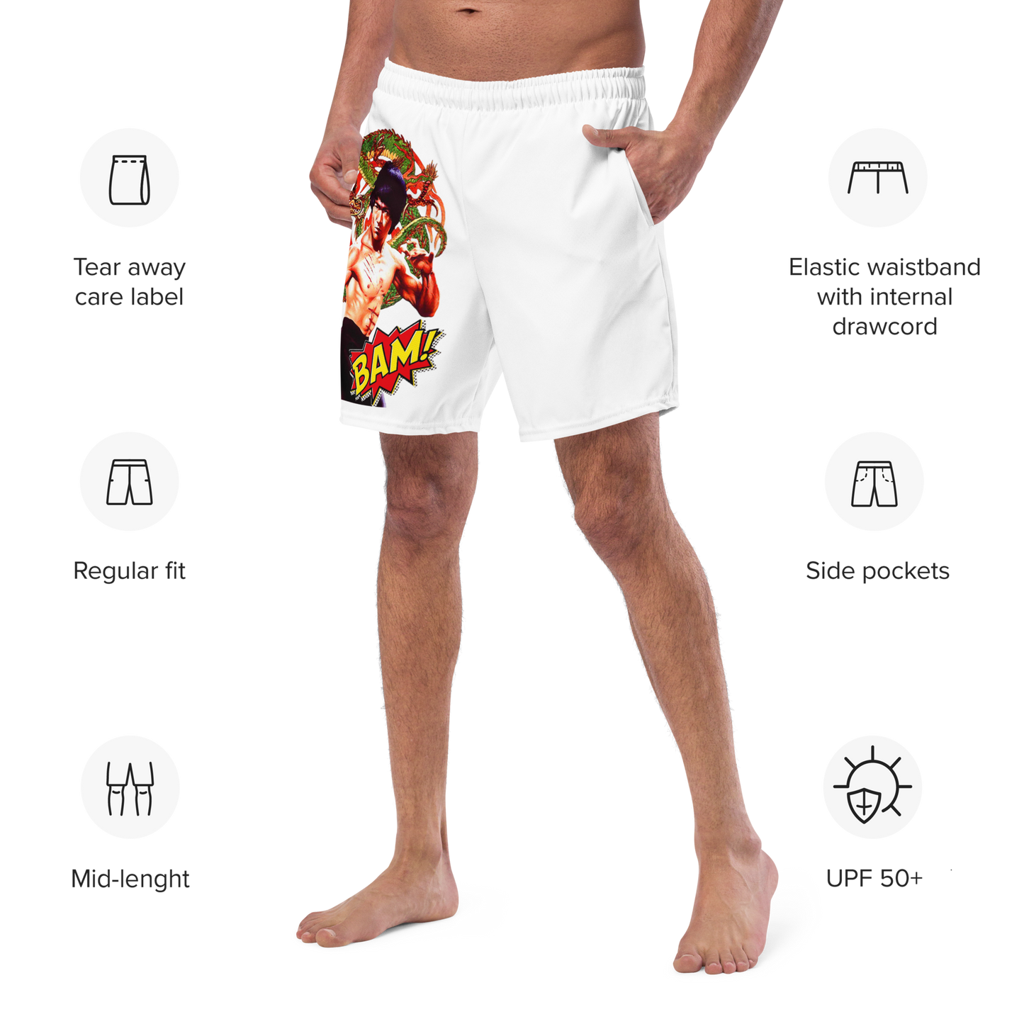 Herren-Badehosen Bruce Lee