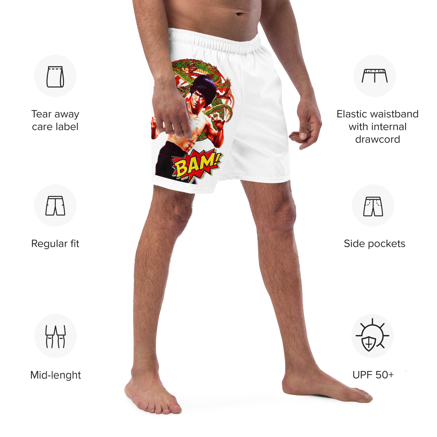 Herren-Badehosen Bruce Lee