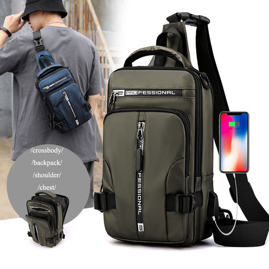 Brusttasche CROSSOVER BAUCHTASCHE HÜFTTASCHE UMHÄNGETASCHE BODYBAG Rucksack