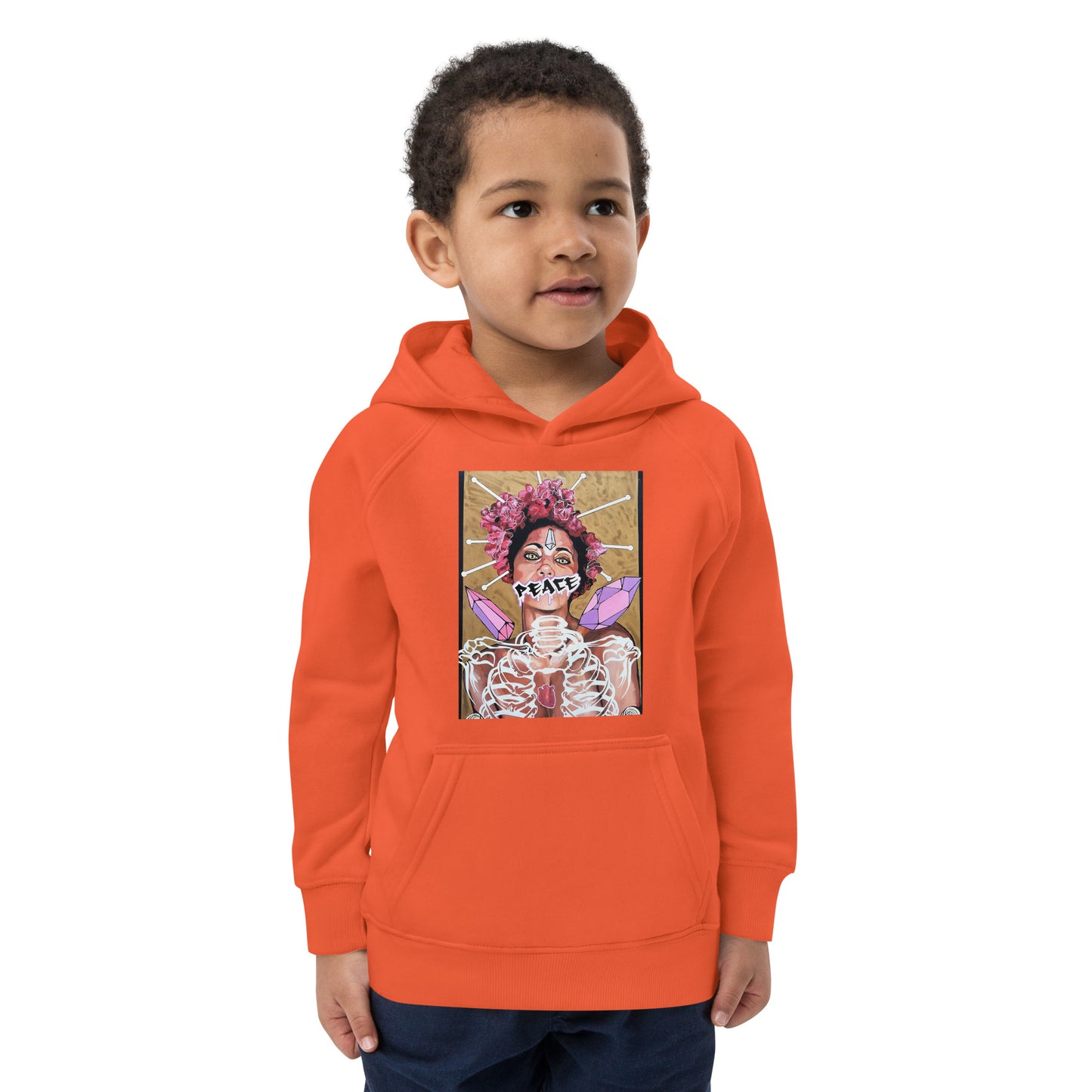 Öko-Kapuzenpullover für Kinder Peace