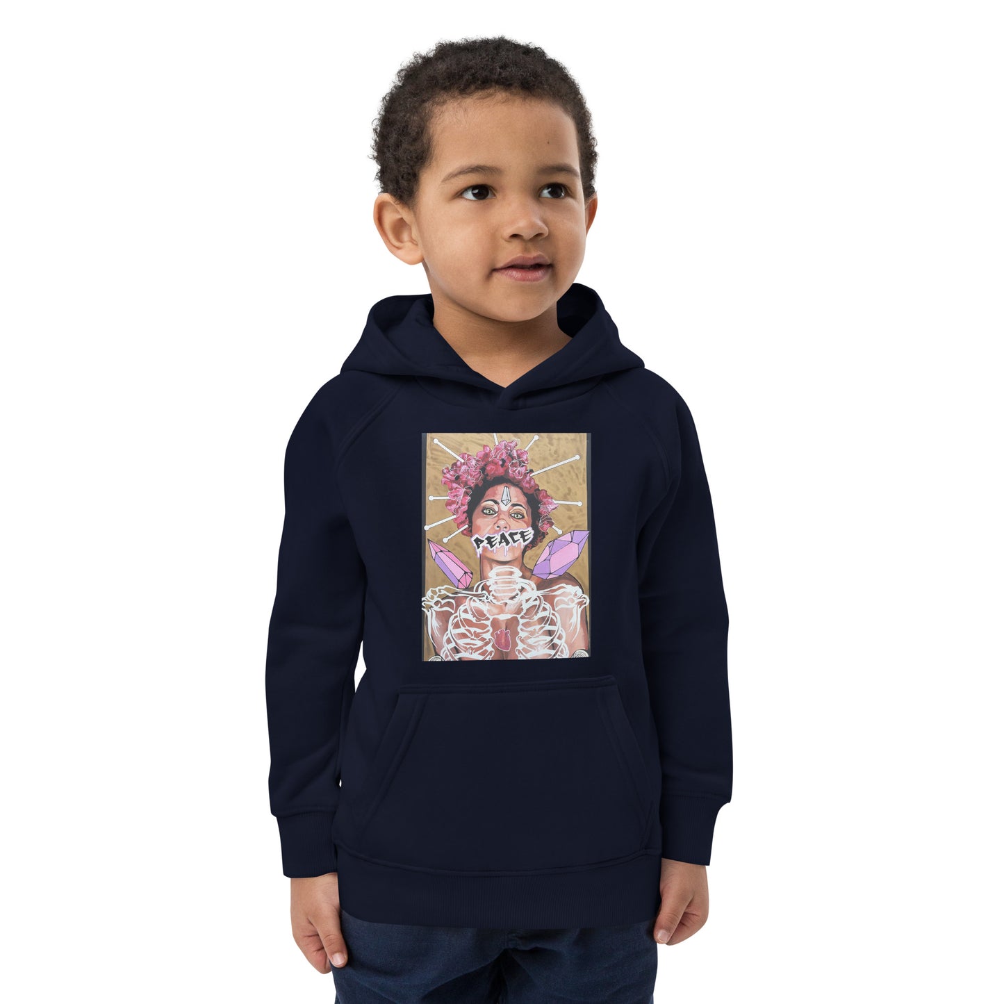 Öko-Kapuzenpullover für Kinder Peace