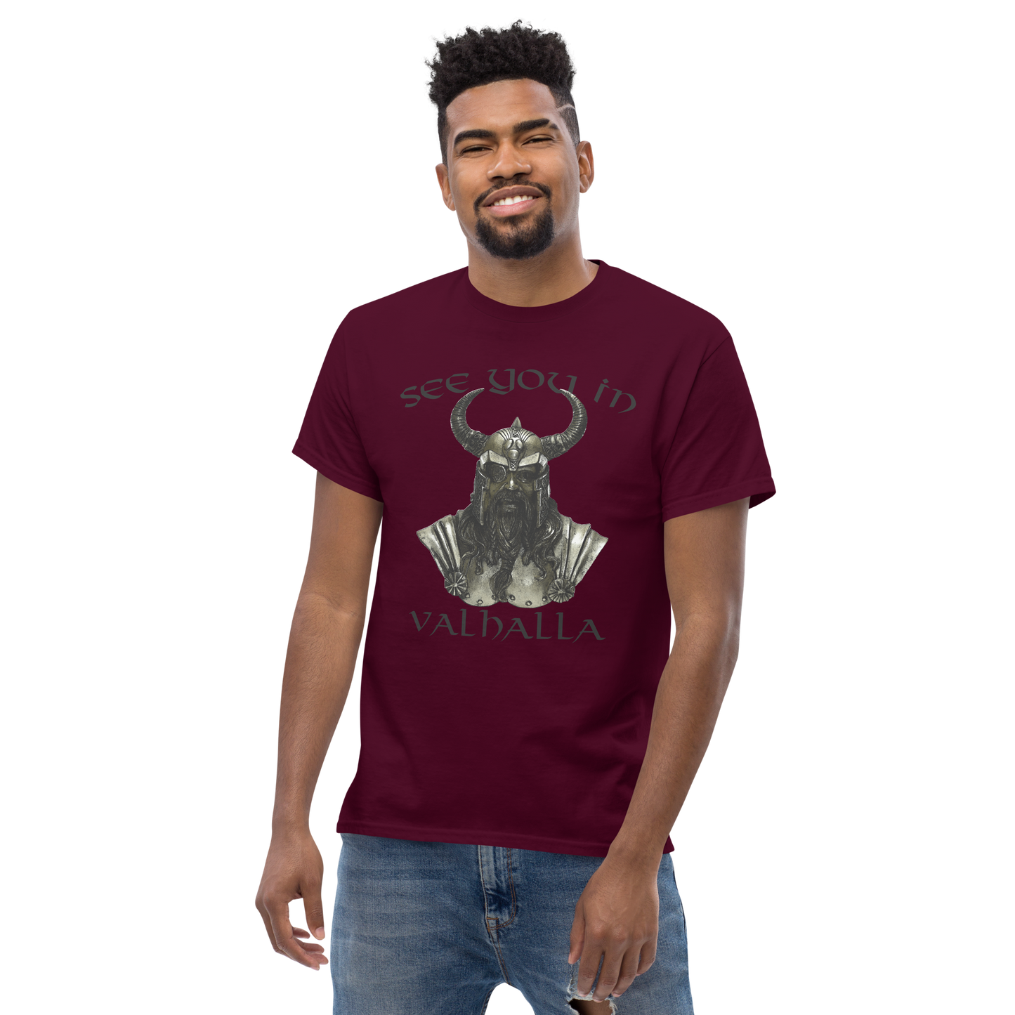 Klassisches Herren-T-Shirt See you in Valhalla