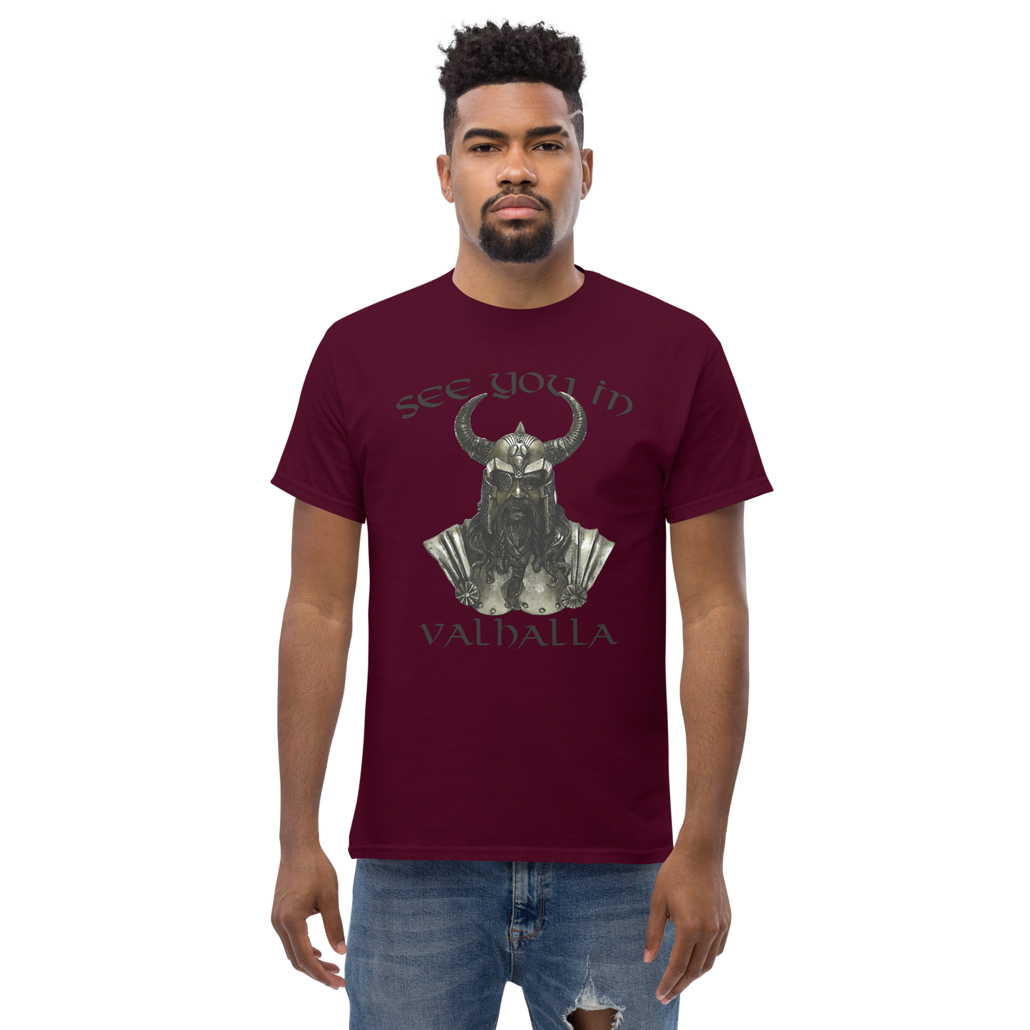 Klassisches Herren-T-Shirt See you in Valhalla