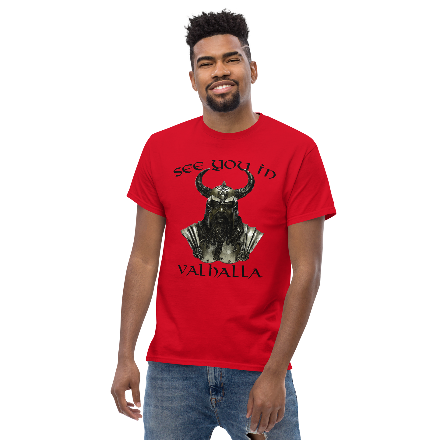 Klassisches Herren-T-Shirt See you in Valhalla