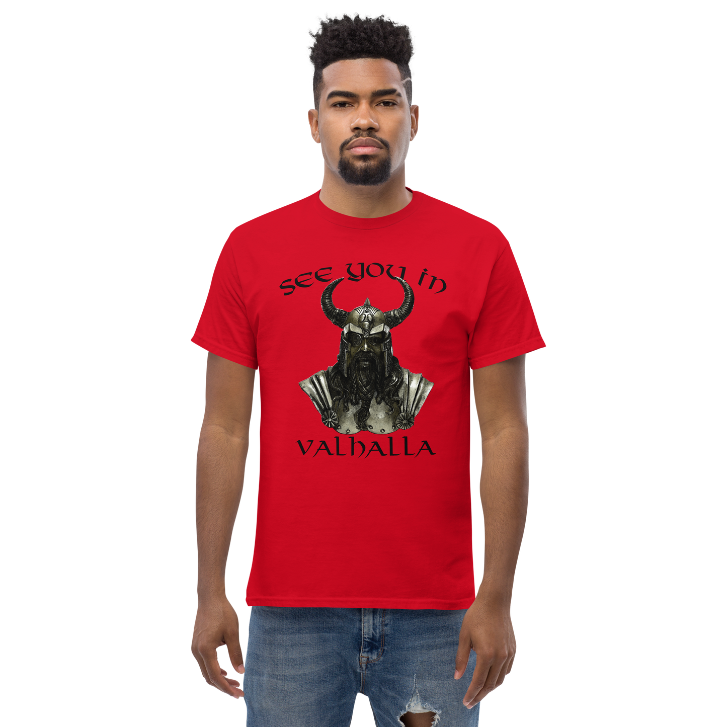 Klassisches Herren-T-Shirt See you in Valhalla