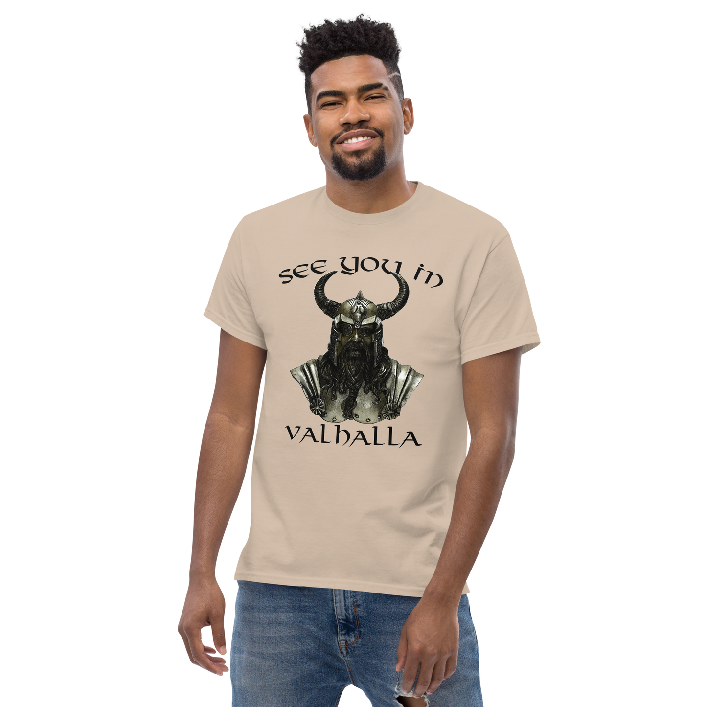 Klassisches Herren-T-Shirt See you in Valhalla