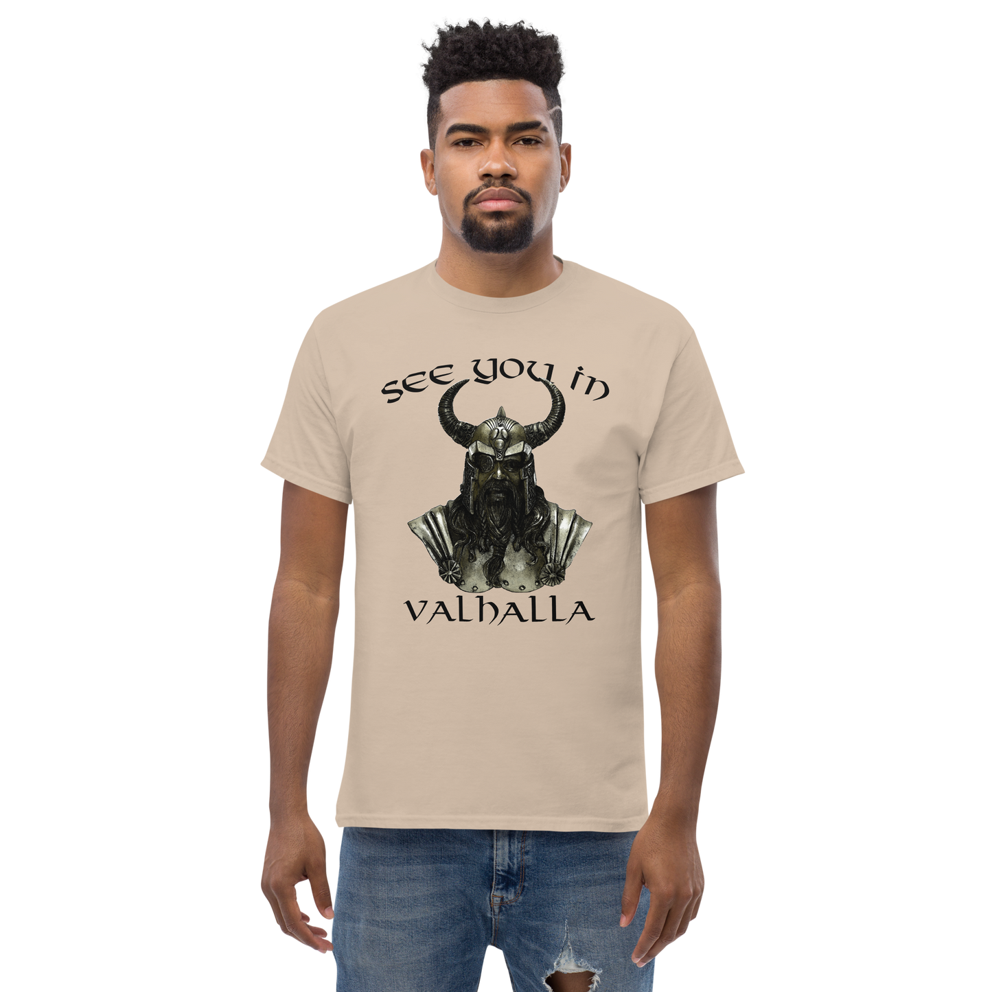 Klassisches Herren-T-Shirt See you in Valhalla