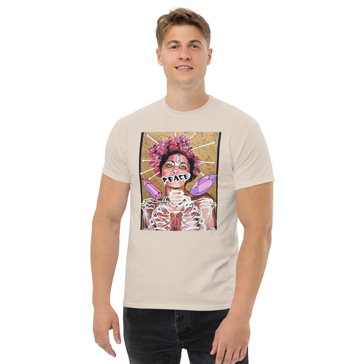 Robustes Stoff-T-Shirt für Herren Peace
