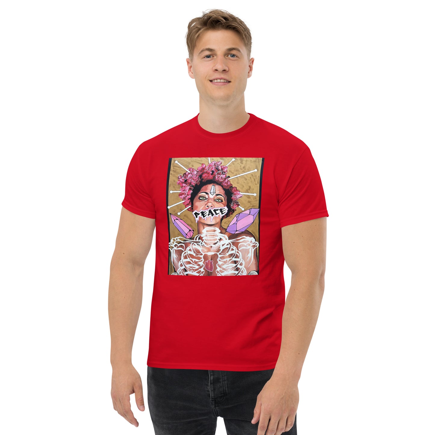 Robustes Stoff-T-Shirt für Herren Peace