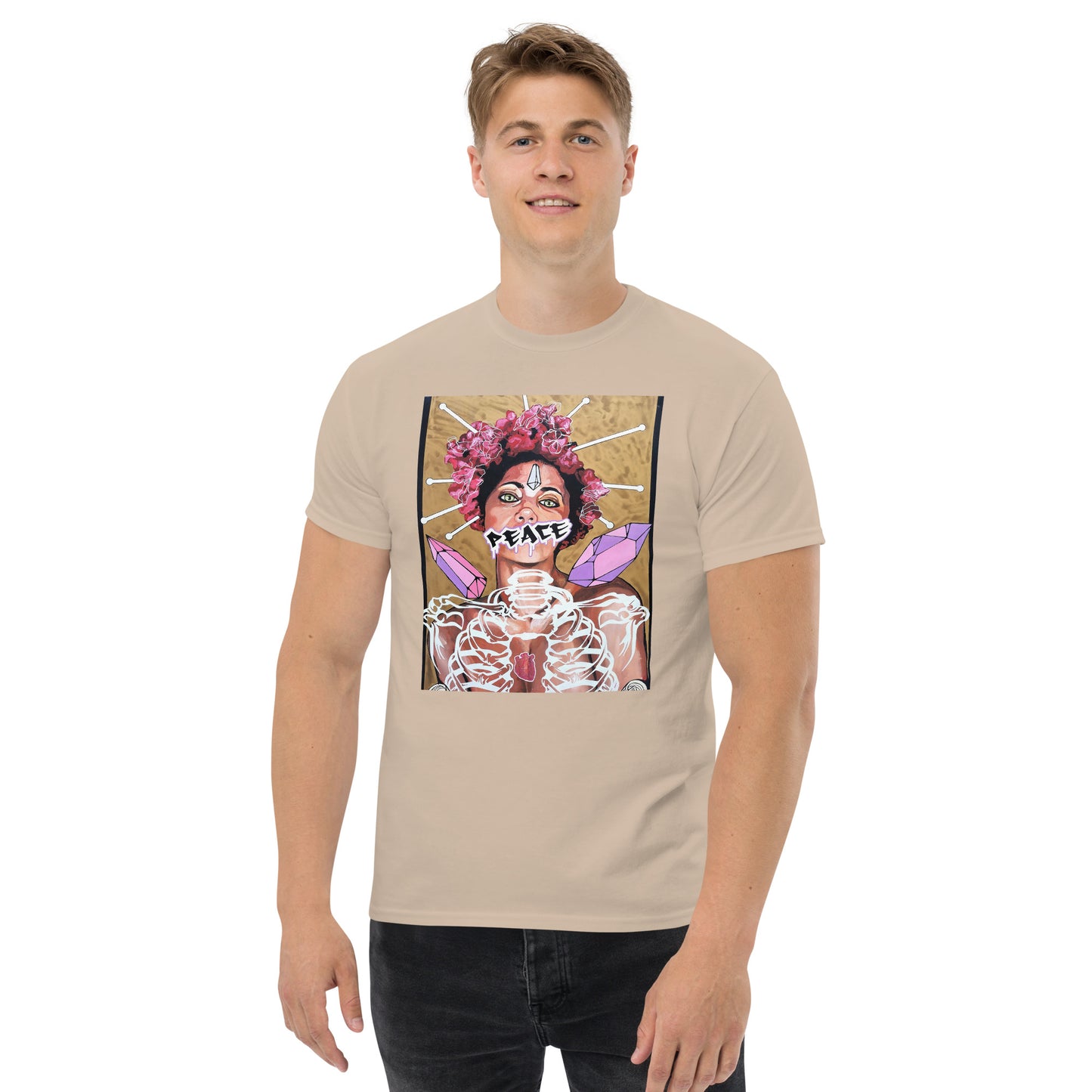 Robustes Stoff-T-Shirt für Herren Peace