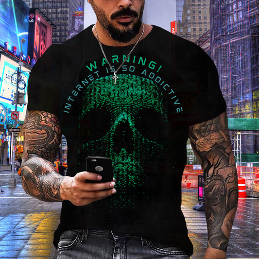 Fashion Herren Skull Gildan Heavy T-Shirt Rundhals Unisex Streetwear
