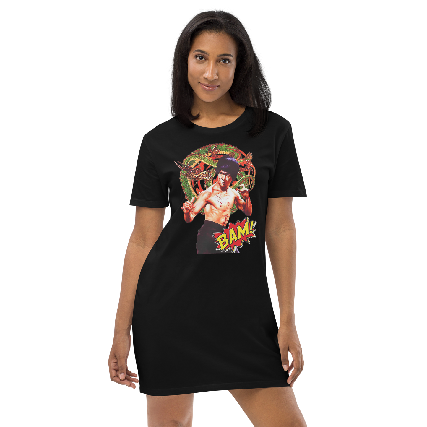 T-Shirt-Kleid aus organischer Baumwolle Bruce Lee