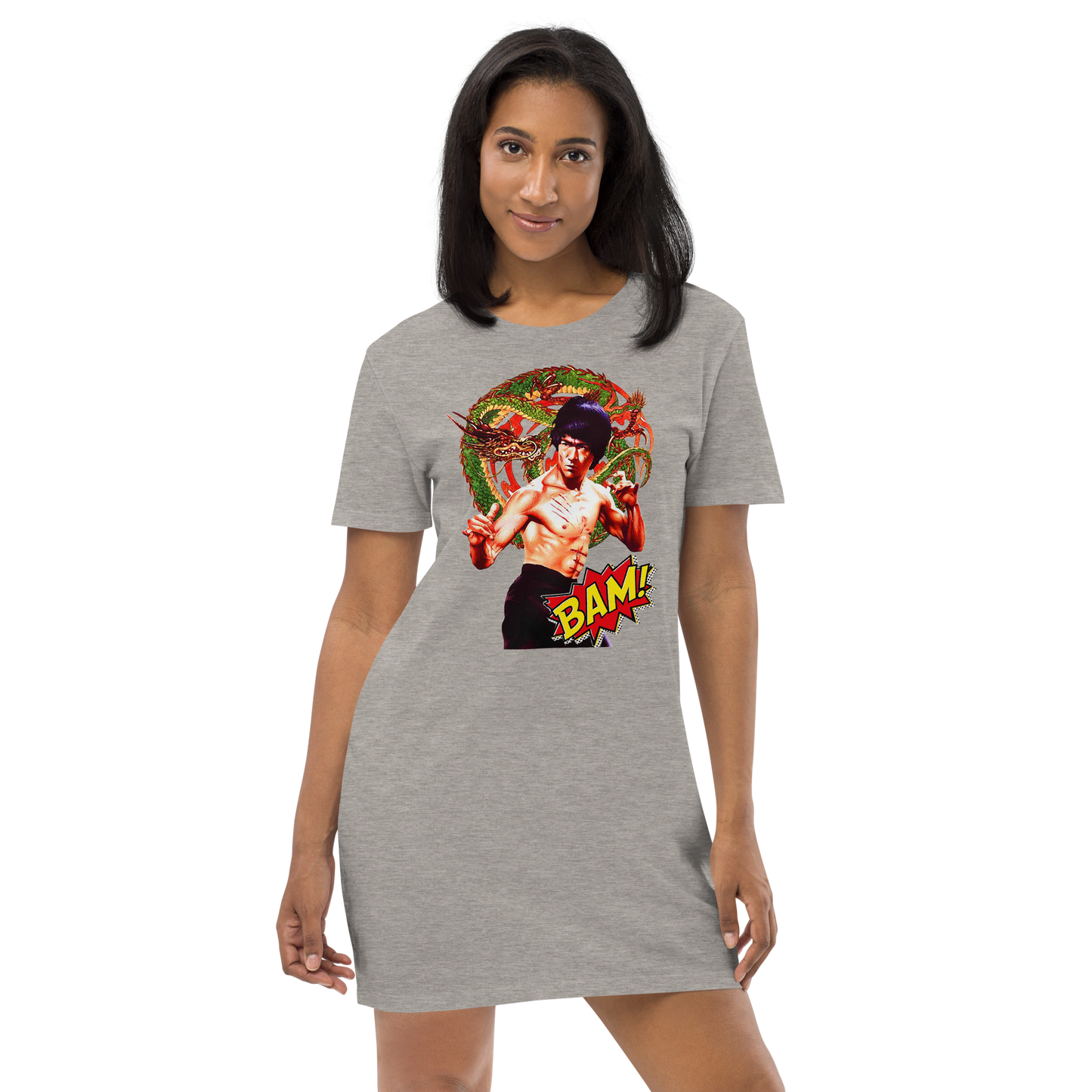 T-Shirt-Kleid aus organischer Baumwolle Bruce Lee