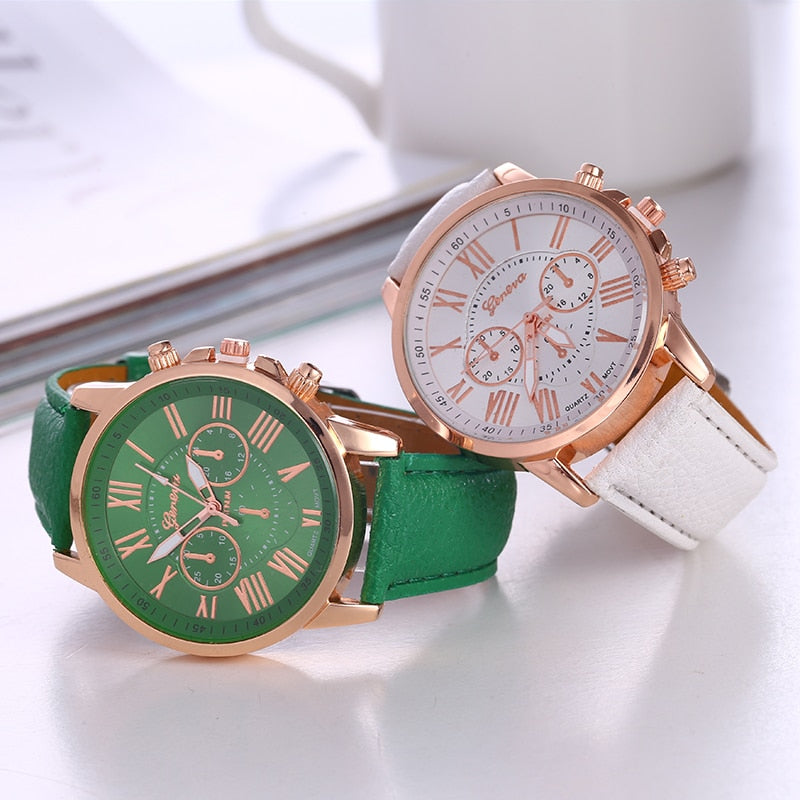 Fashion Frauen Luxus Quarzuhr Uhr