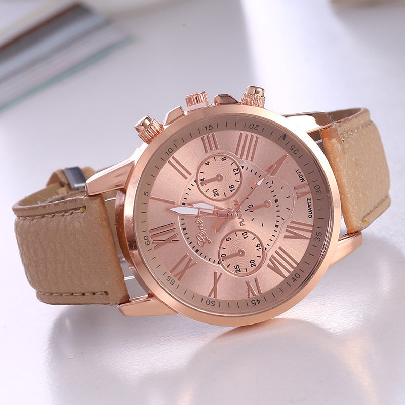 Fashion Frauen Luxus Quarzuhr Uhr