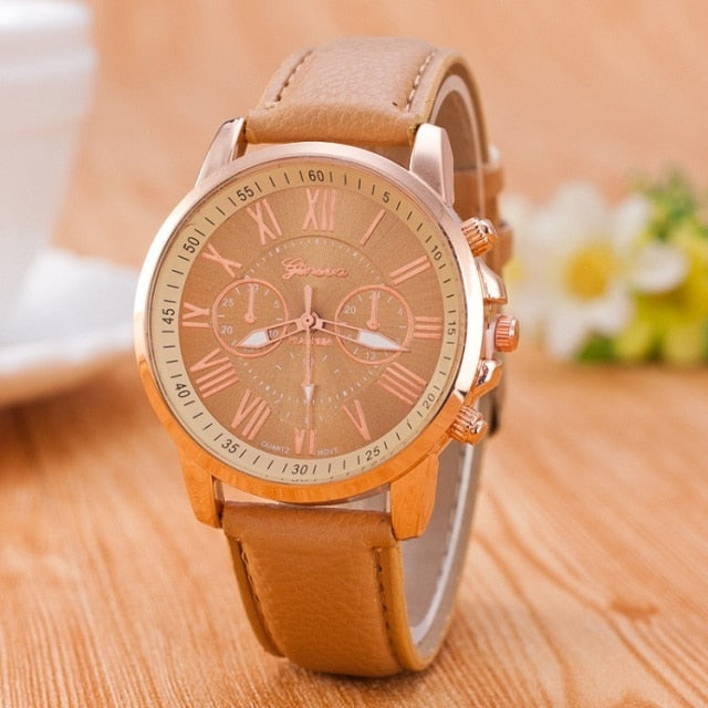 Fashion Frauen Luxus Quarzuhr Uhr