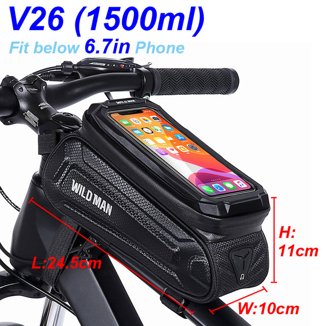 Fahrrad Tasche Rahmentasche Handy Halterung Fahrrad wasserdicht Oberrohrtasche