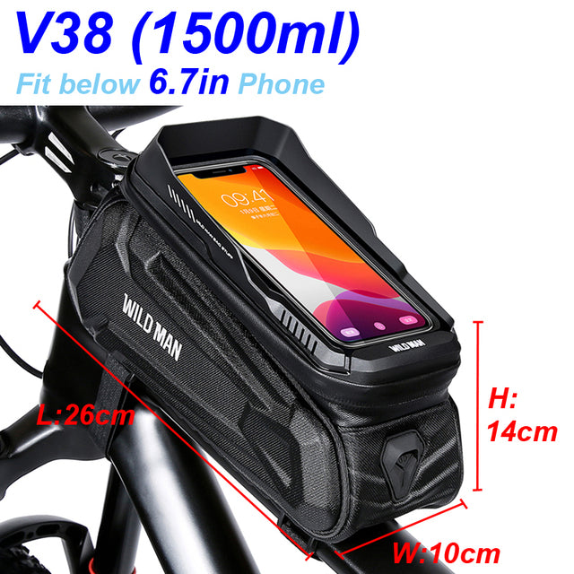 Fahrrad Tasche Rahmentasche Handy Halterung Fahrrad wasserdicht Oberrohrtasche