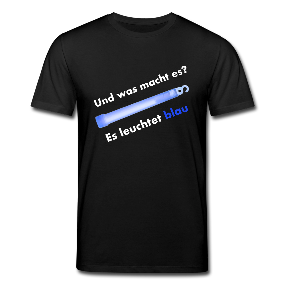 Männer Bio-T-Shirt von Stanley & Stella Es leuchtet blau - Schwarz