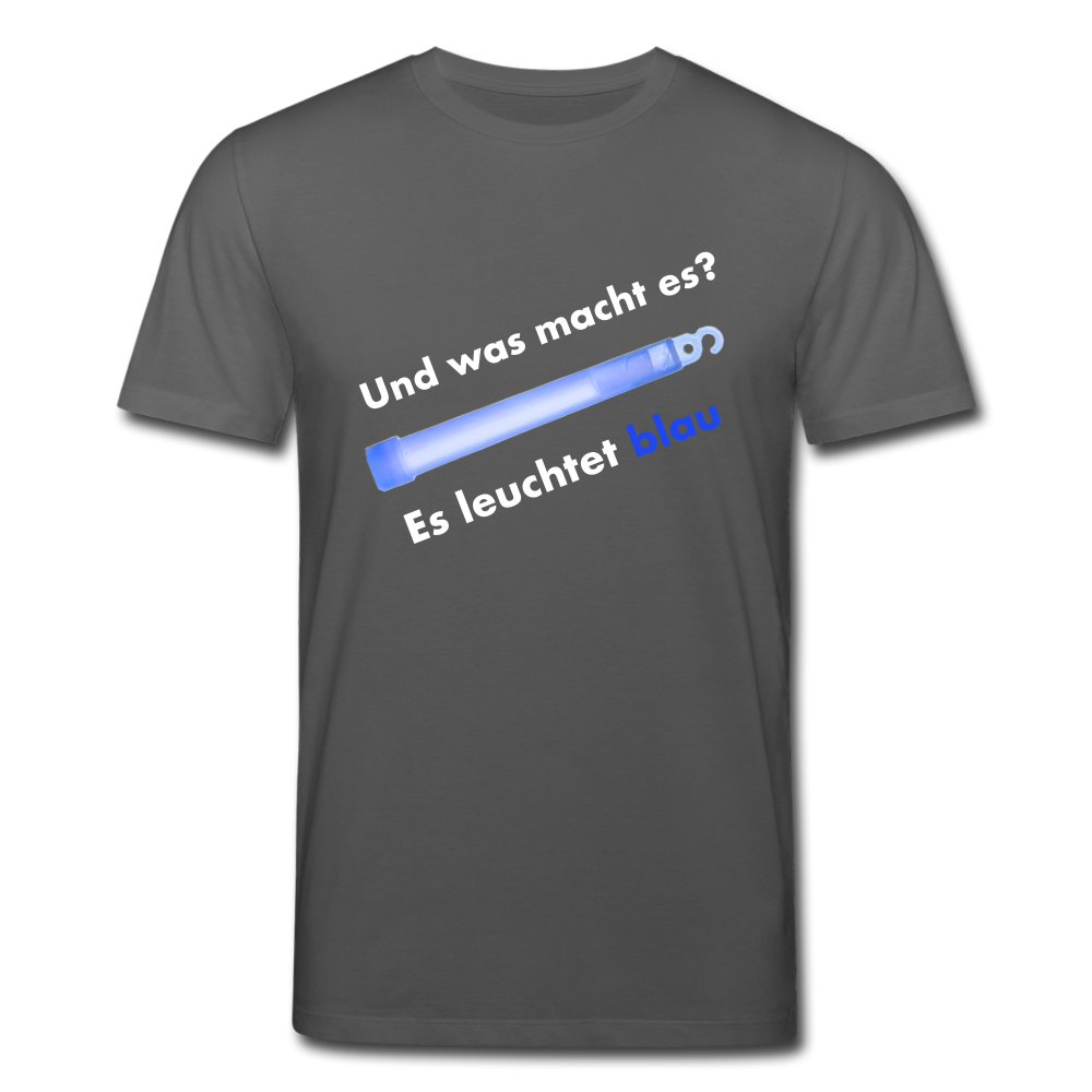 Männer Bio-T-Shirt von Stanley & Stella Es leuchtet blau - Anthrazit