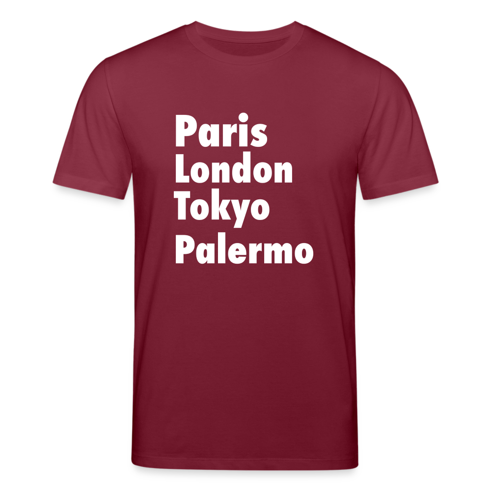 Männer Bio-T-Shirt von Stanley & Stella Paris London Palermo - Burgunderrot