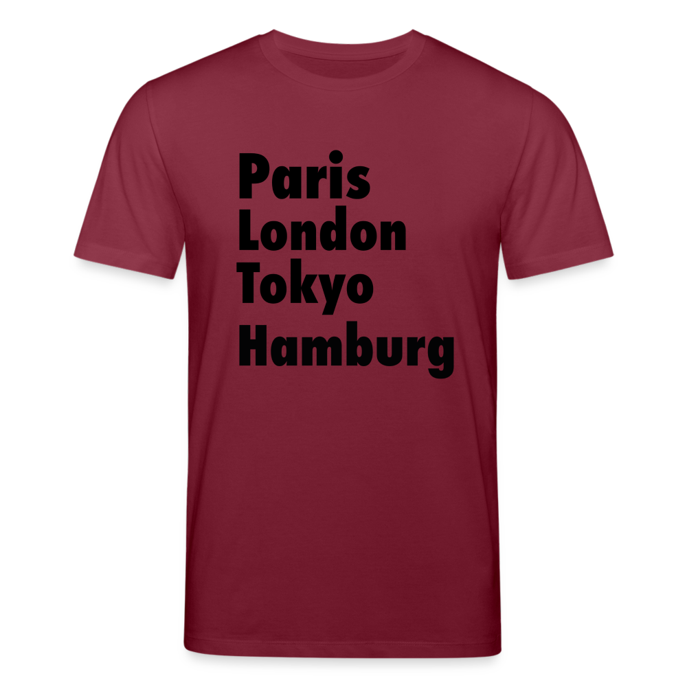 Männer Bio-T-Shirt von Stanley & Stella Paris London Hamburg - Burgunderrot