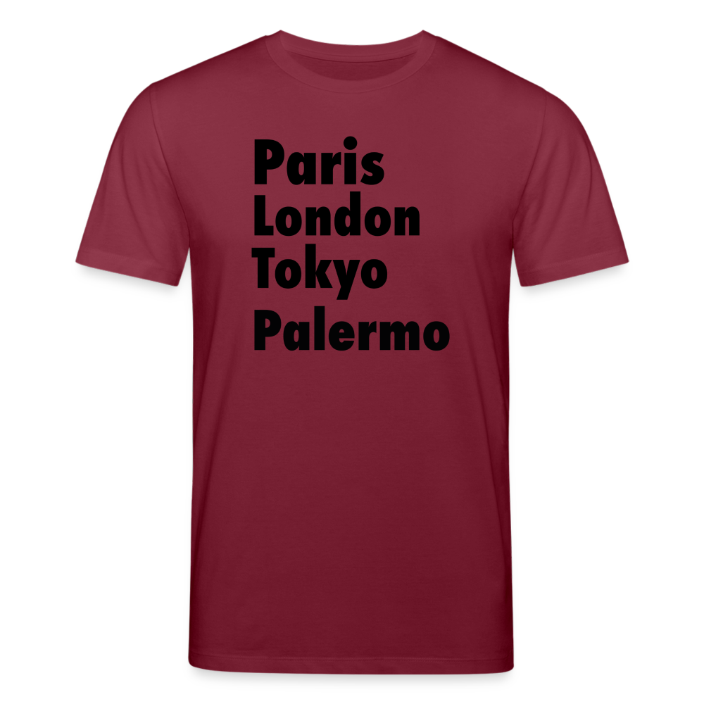 Männer Bio-T-Shirt von Stanley & Stella Paris London Palermo - Burgunderrot