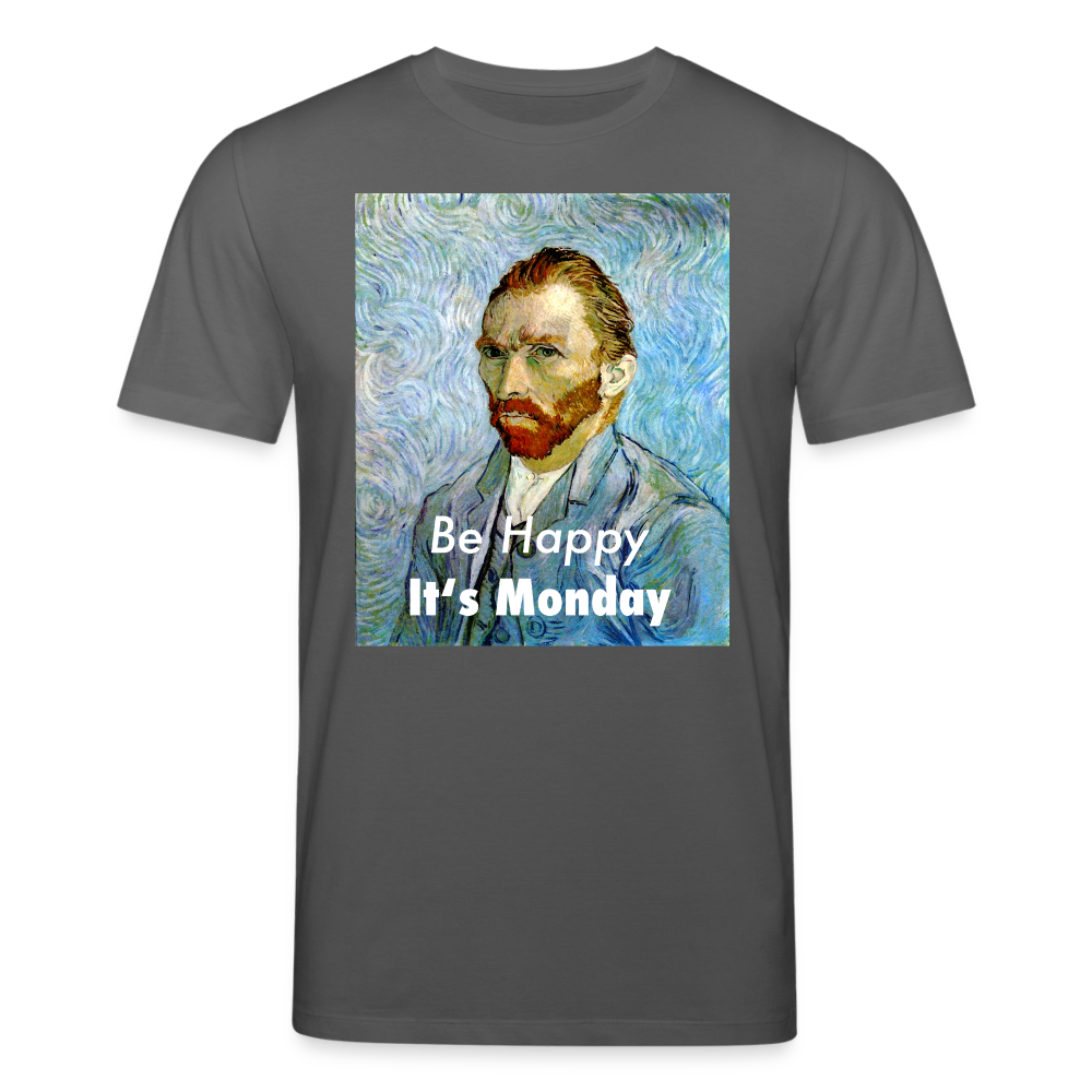 Männer Bio-T-Shirt von Stanley & Stella Be Happy It's Monday - Anthrazit