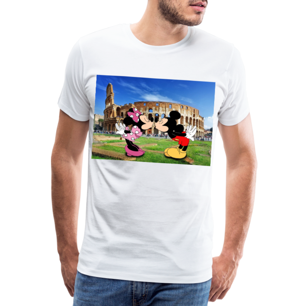 Männer Premium T-Shirt Micky Maus und Daisy - Weiß