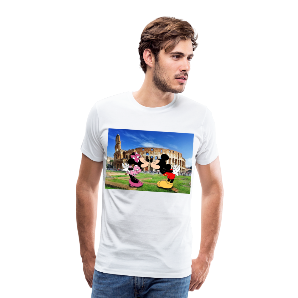 Männer Premium T-Shirt Micky Maus und Daisy - Weiß