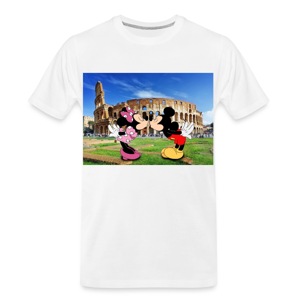 Männer Premium T-Shirt Micky Maus und Daisy - Weiß