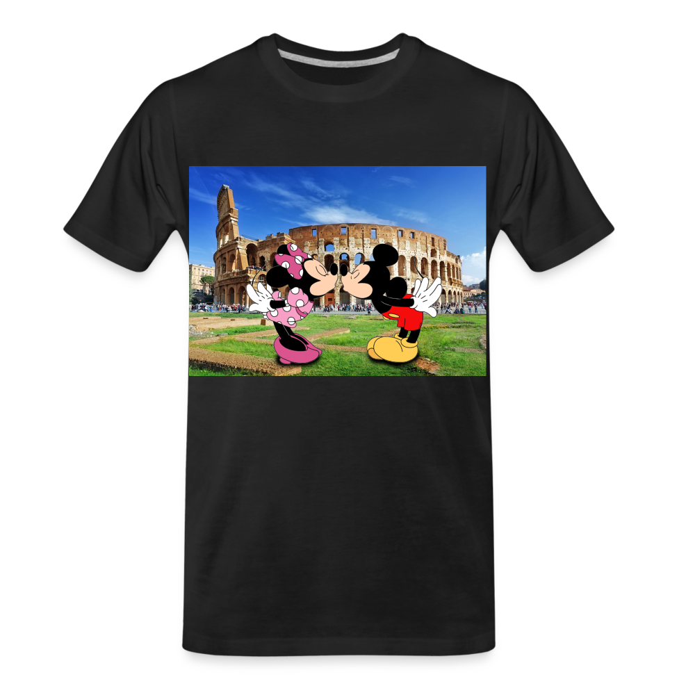 Männer Premium T-Shirt Micky Maus und Daisy - Schwarz