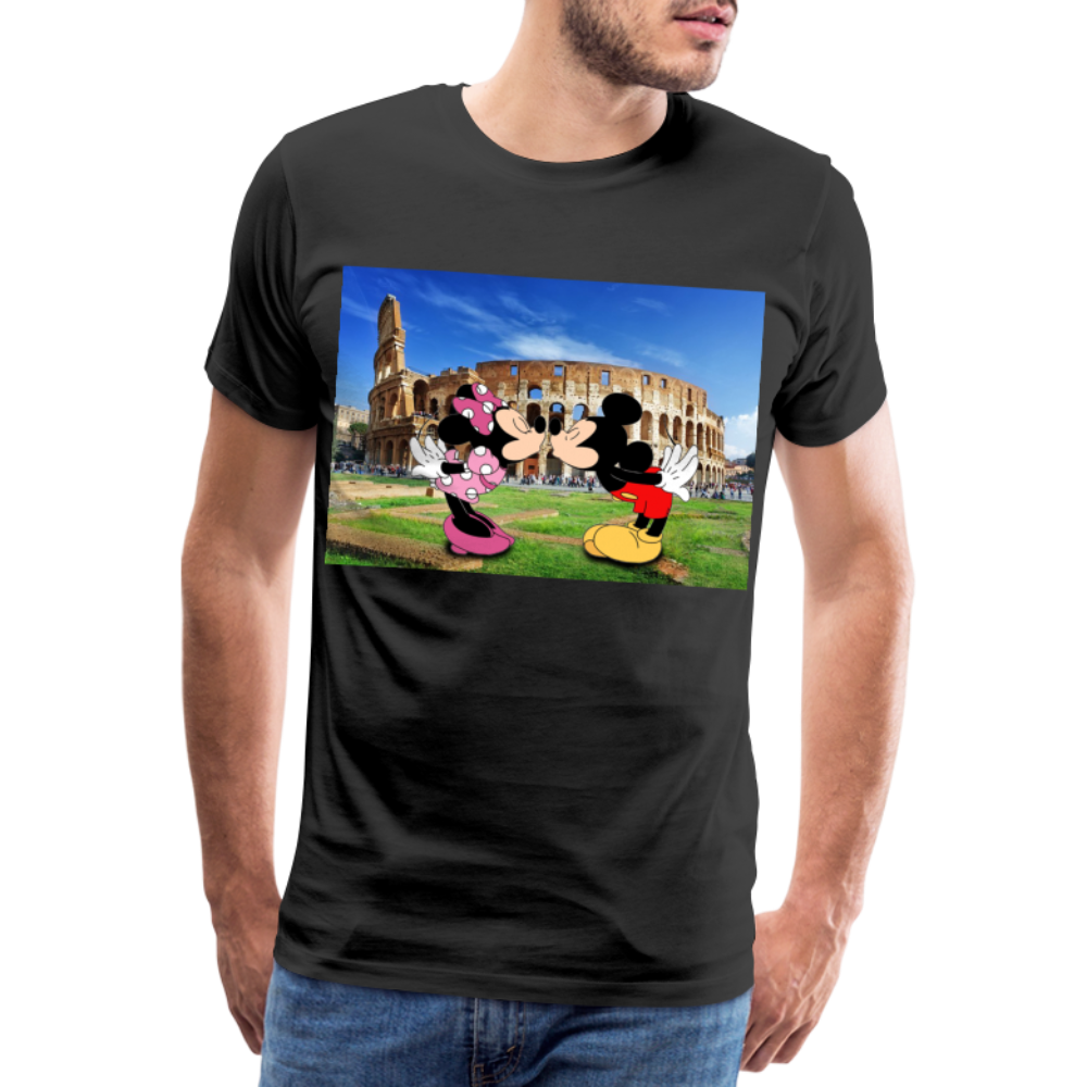 Männer Premium T-Shirt Micky Maus und Daisy - Schwarz