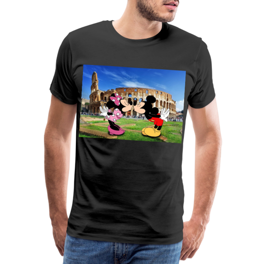 Männer Premium T-Shirt Micky Maus und Daisy - Schwarz