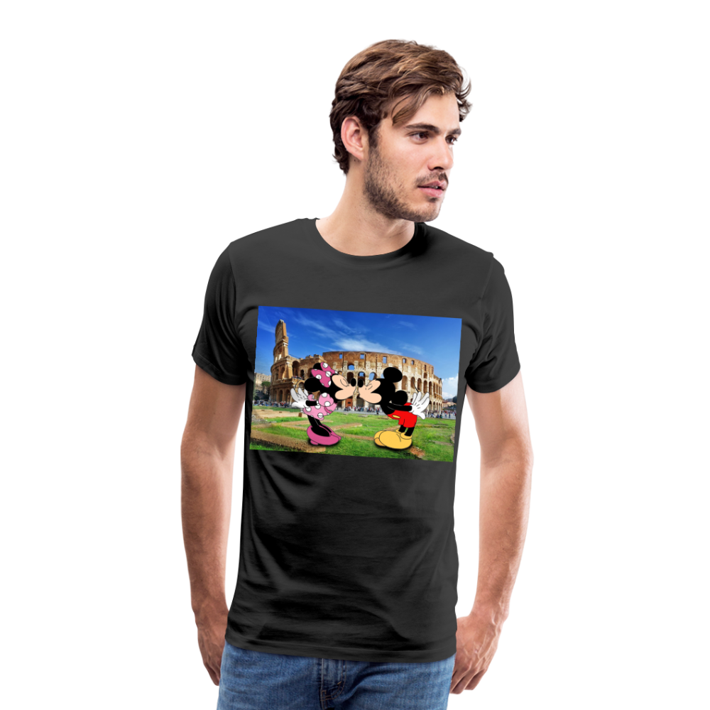 Männer Premium T-Shirt Micky Maus und Daisy - Schwarz