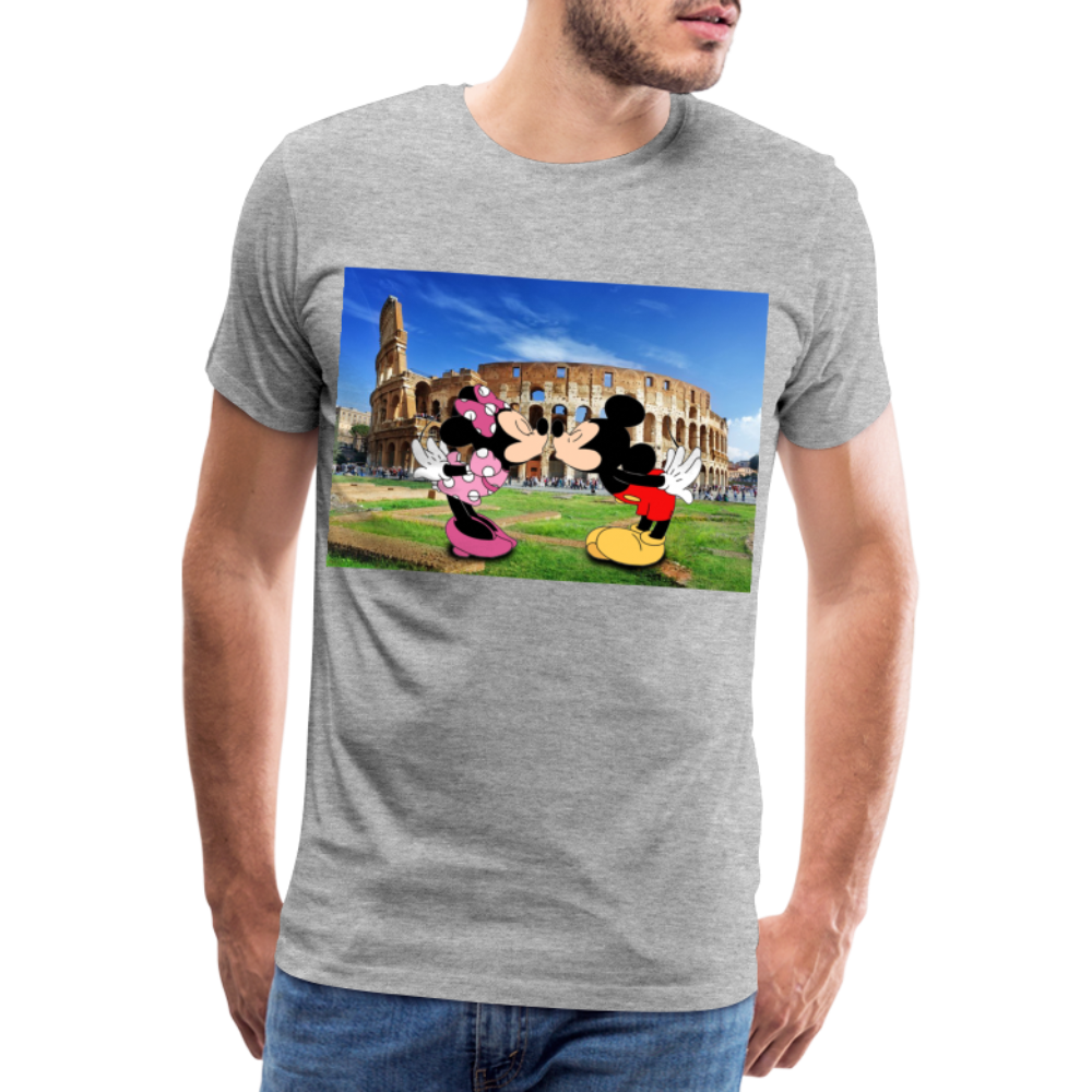 Männer Premium T-Shirt Micky Maus und Daisy - Grau meliert