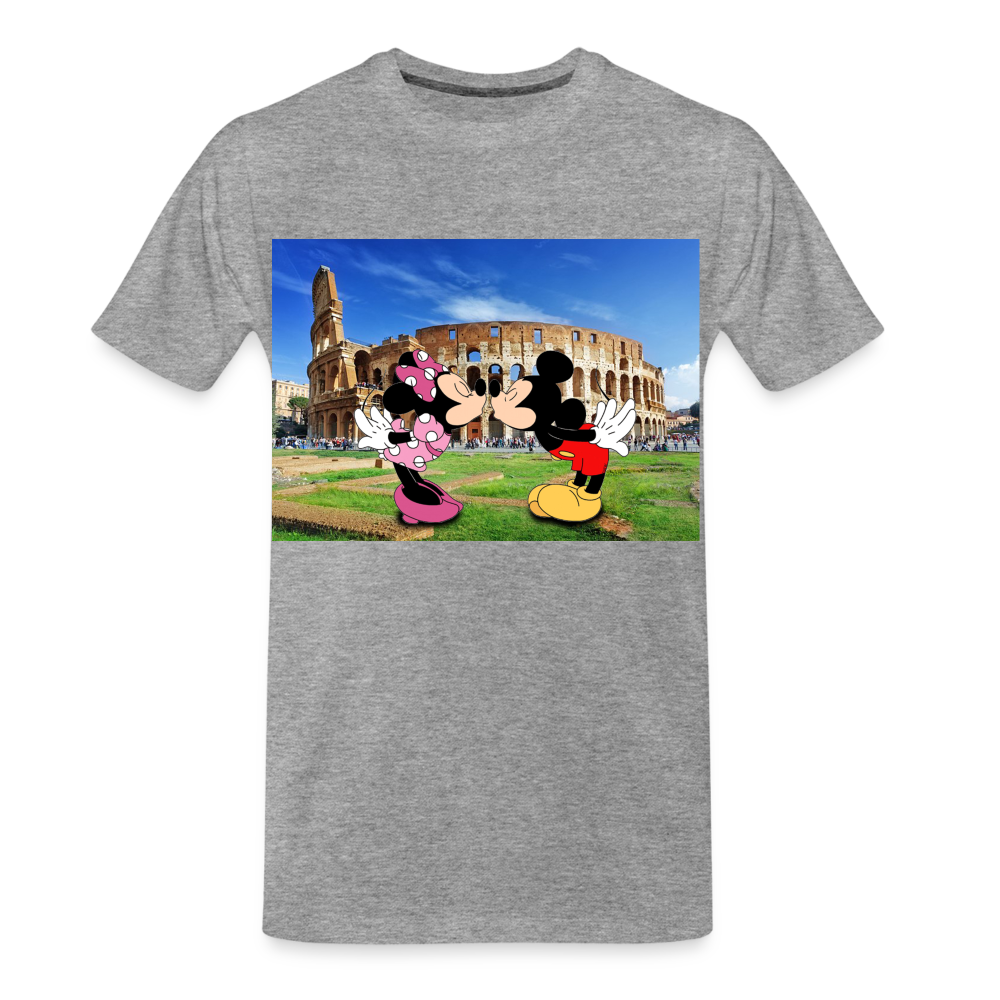 Männer Premium T-Shirt Micky Maus und Daisy - Grau meliert