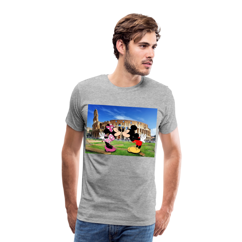 Männer Premium T-Shirt Micky Maus und Daisy - Grau meliert