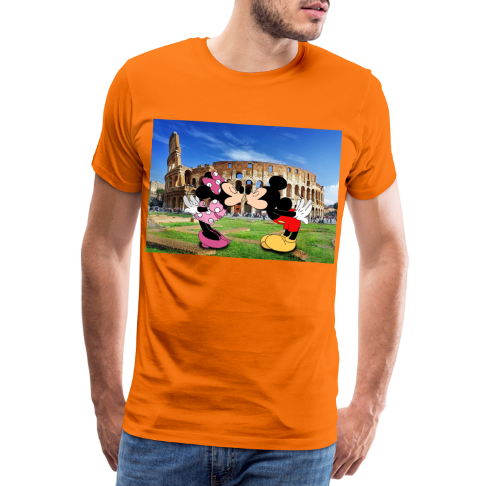 Männer Premium T-Shirt Micky Maus und Daisy - Orange