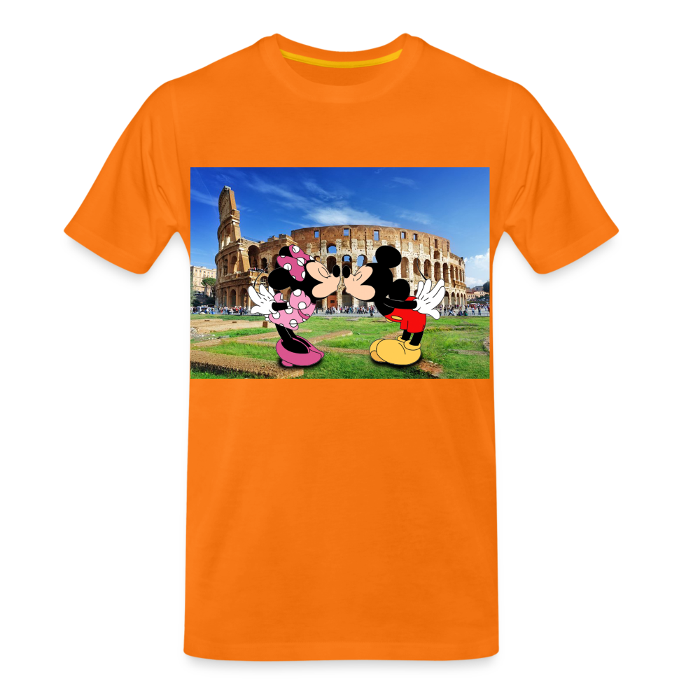 Männer Premium T-Shirt Micky Maus und Daisy - Orange