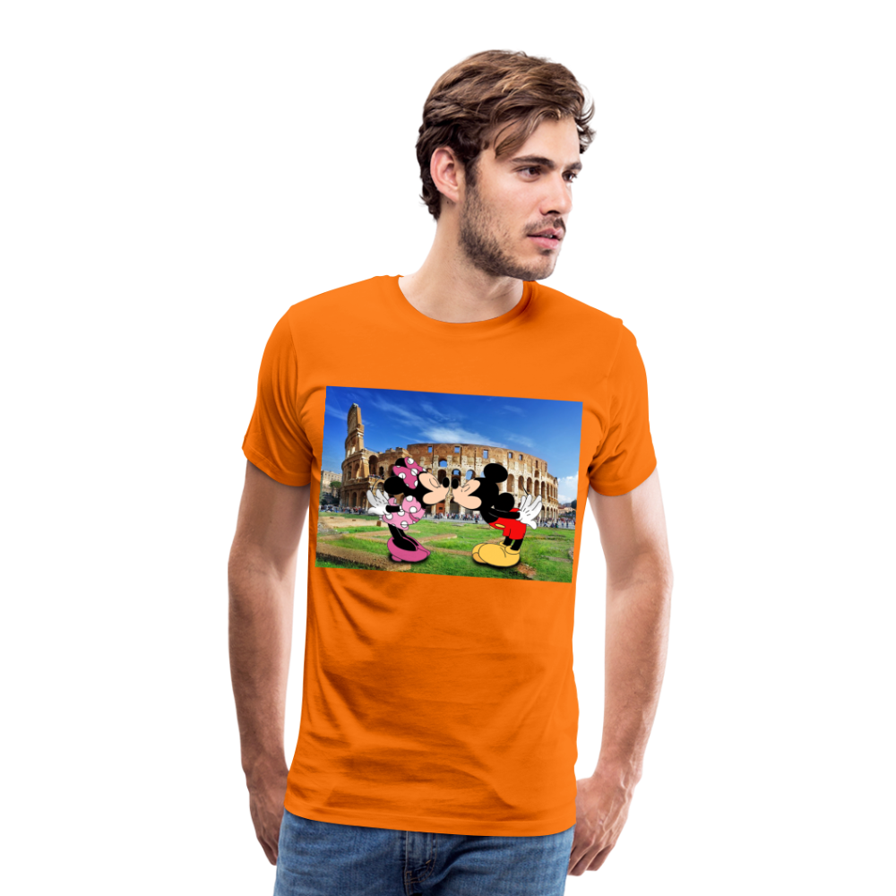 Männer Premium T-Shirt Micky Maus und Daisy - Orange