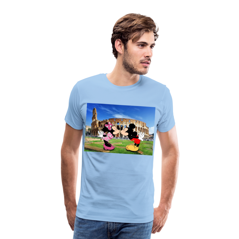 Männer Premium T-Shirt Micky Maus und Daisy - Sky