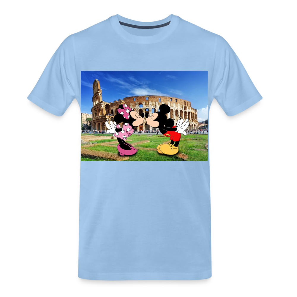 Männer Premium T-Shirt Micky Maus und Daisy - Sky