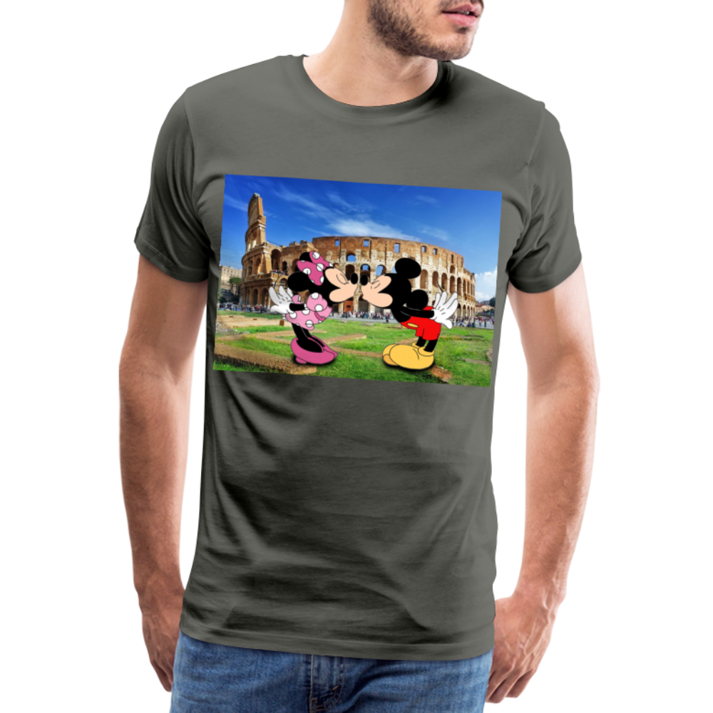 Männer Premium T-Shirt Micky Maus und Daisy - Asphalt