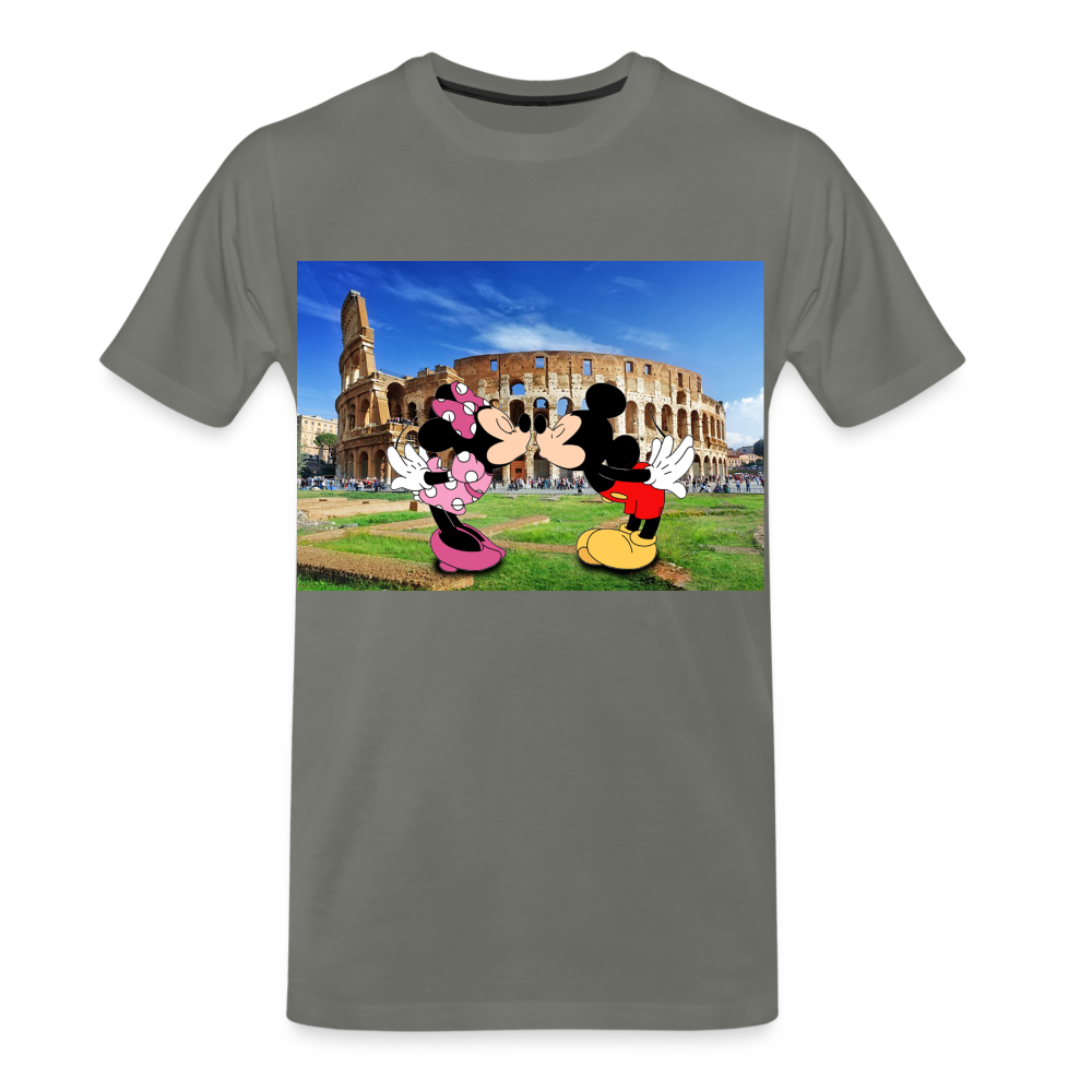 Männer Premium T-Shirt Micky Maus und Daisy - Asphalt