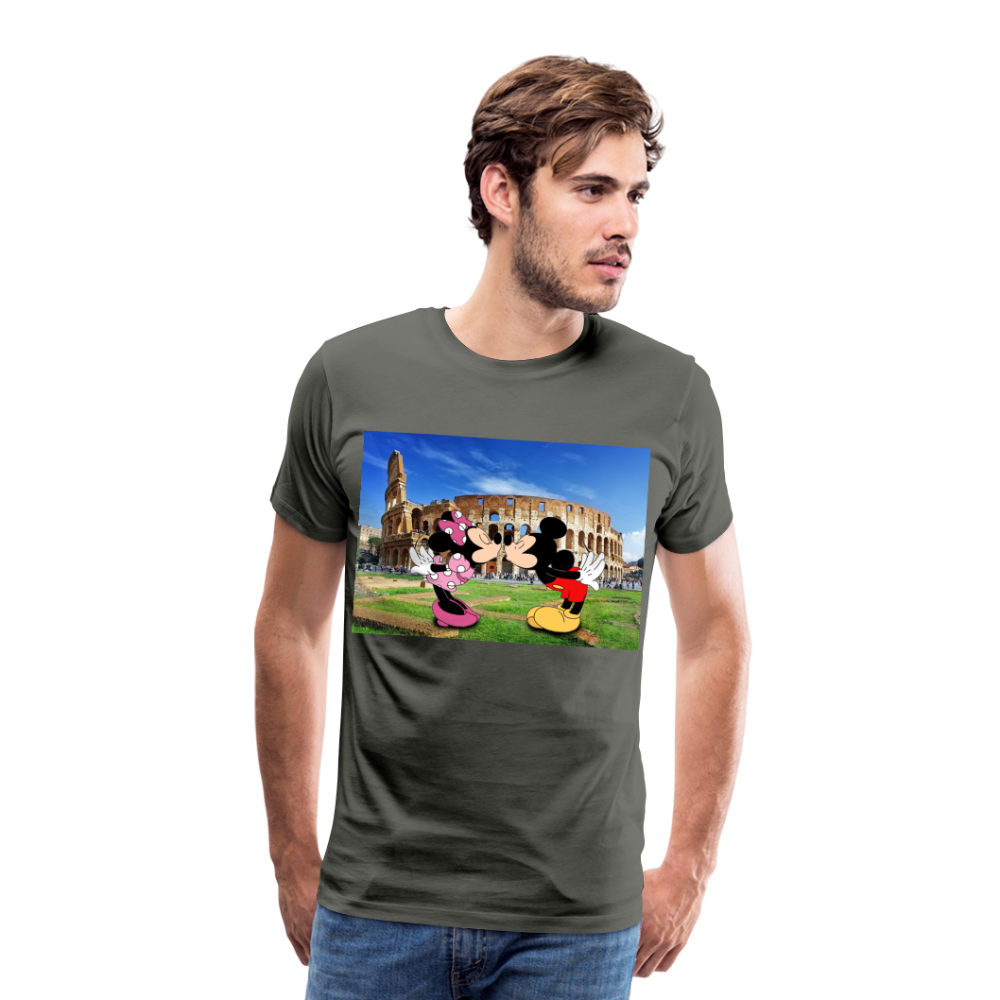 Männer Premium T-Shirt Micky Maus und Daisy - Asphalt