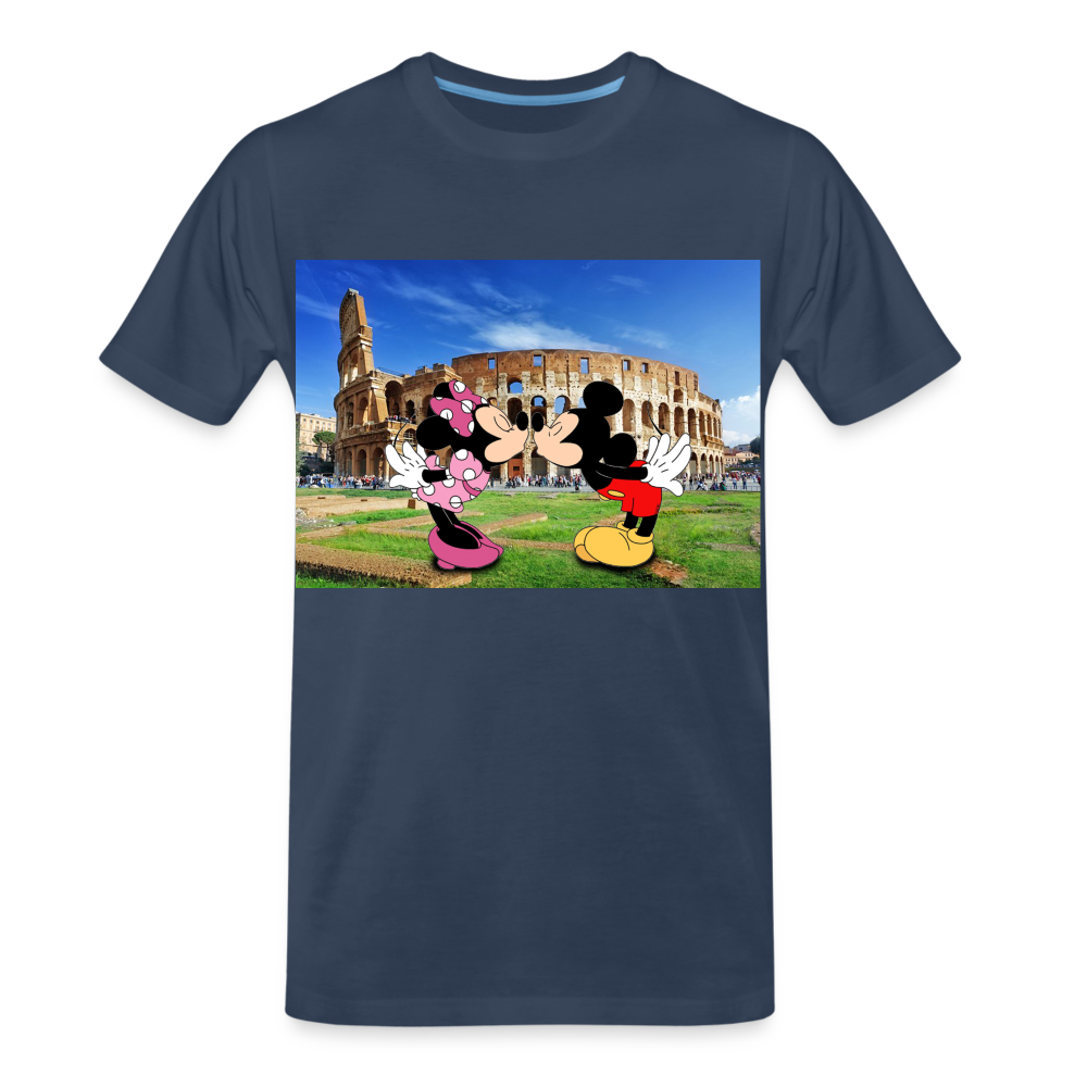 Männer Premium T-Shirt Micky Maus und Daisy - Navy