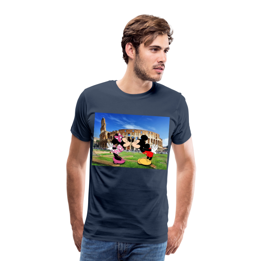 Männer Premium T-Shirt Micky Maus und Daisy - Navy