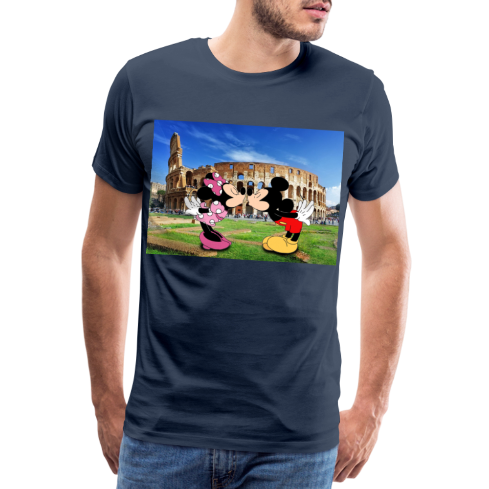 Männer Premium T-Shirt Micky Maus und Daisy - Navy